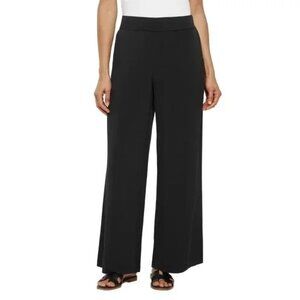 NEW Three Dots Women's XXL Black Wide Leg Pants Polyester & Spandex